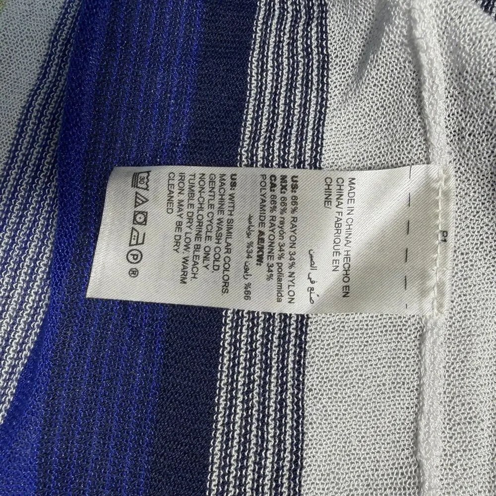 Chico’s $99‎ CARDIGAN SWEATER STRIPE OPEN FRONT 3/4 SLEEVE NWT Size 00 (XS)